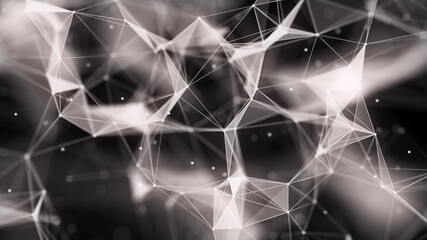 Abstract background. Digital blue DNA texture. Futuristic technology AI element. 3D rendering.