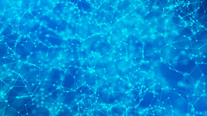 Abstract background. Digital blue DNA texture. Futuristic technology AI element. 3D rendering.