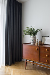 Charming, vintage sideboard with decorations