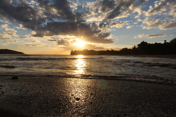 sunset on the beach