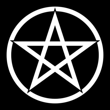 Ancient pagan symbol of the pentagram. Vector illustration