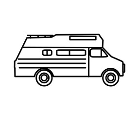 Mobile home on a white background. Symbol. Vector illustration.