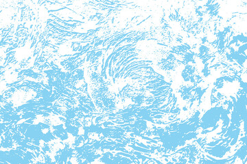 Fototapeta na wymiar Grunge texture. Ocean background. Blue water pattern for concept cleanliness. Sea texture. Clean suds. Abstract irregular soap foam for design prints. Soapy backdrop. Blue liquid surface. Vector