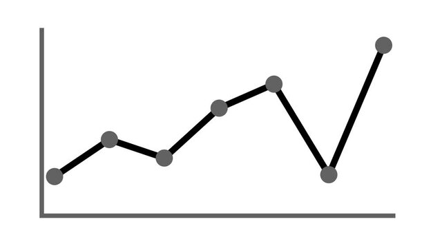 Line graph chart infographic flat design for presentations and reports. Available in 4K FullHD and HD video