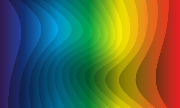Abstract colorfull background. Rainbow. Visible spectrum. Childish design template. Vector Illustration. EPS10. Spectral flowing waves. Design element for technology, science or modern concept.