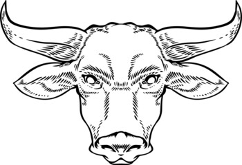 水牛のラインアート
