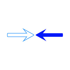 Arrow expand icon, flat design illustration