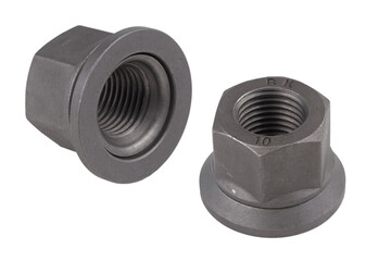 Wheel nut,for truck, isolated on white background