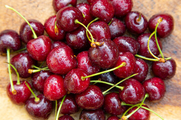 background made of many cherries