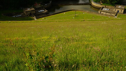 Looking down Ladybower Dam 