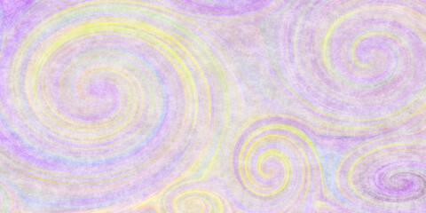 purple and yellow swirl spirals with grunge texture