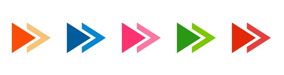 Modern web arrows colourful set, great design for any purposes. Arrow collection. 