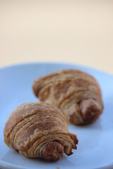 Puff pastry rolls with sausages