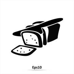 Bread icon. Vector illustration. Eps10