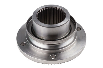 new truck MID-AXLE GEARBOX FLANGE,, insulated on white background.