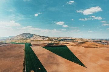 Farmland landscape ariel photo, Szarsomly &oacute; Hungary