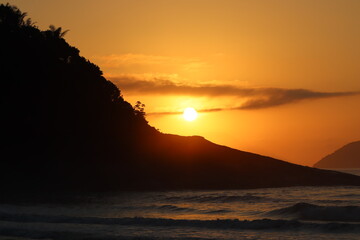 sunset over the sea