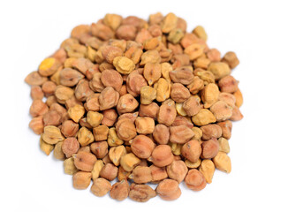 Pile chickpeas Isolated on a white background