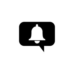 Bell icon for incoming inbox message. Notification icon, logo isolated on white background