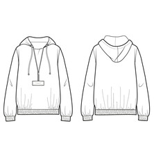 hoodie with zipper and hood anorak sweatshirt sport jacket © alena