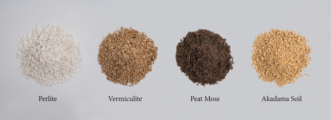 Prepare potting soil mixing soil perlite vermiculite peat moss and Akadama soil for cactus and...