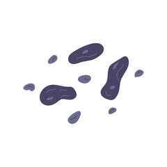 Space stones. Asteroids. Elements of the universe. Hand drawn colorful vector isolated blue illustration