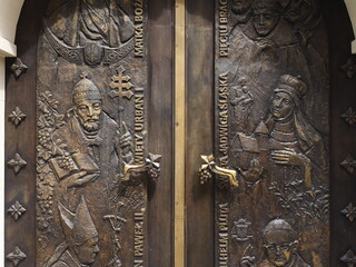 Church Door Zielona Poland