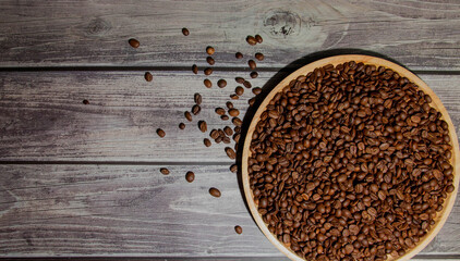 The Coffee beans saturated color picture beautiful background