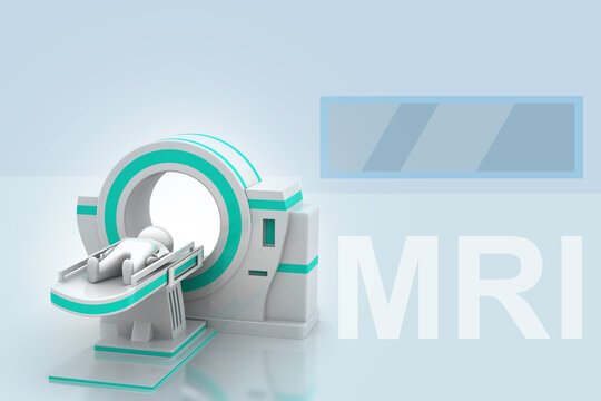 3D ILLUSTRATION MRI SCANNING FOR HOSPITAL
