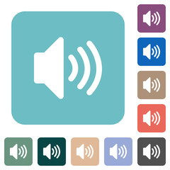 Volume rounded square flat icons