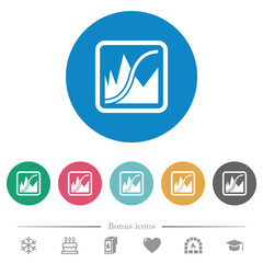 Adjust image curves flat round icons