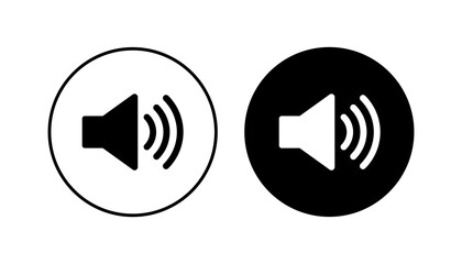 Speaker icon set. volume icon vector. loudspeaker icon vector. sound symbol