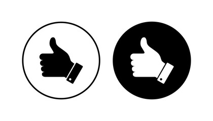 Thumbs up icon set. Hand like. Like icon vector.