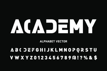 minimal font, typeface design, white and black style ,grunge vector background