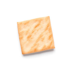 Tasty cracker on white background