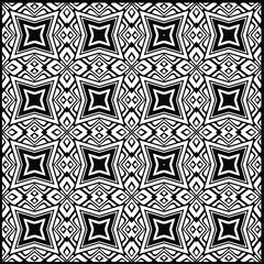  Vector geometric pattern. Repeating elements stylish background abstract ornament for wallpapers and backgrounds. Black and white colors.