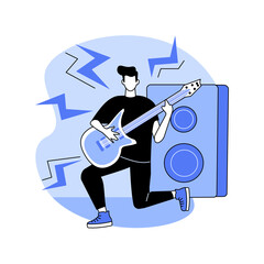 Rock music abstract concept vector illustration.