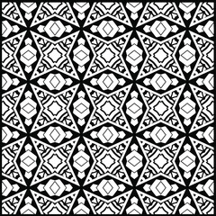  Vector geometric pattern. Repeating elements stylish background abstract ornament for wallpapers and backgrounds. Black and white colors.