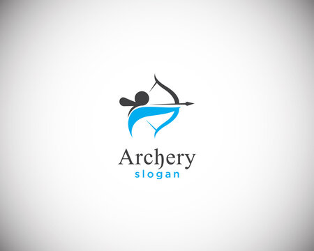 archery logo creative sport athletic logo academy sign symbol