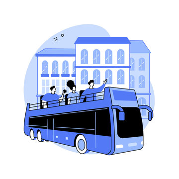 City tour abstract concept vector illustration.