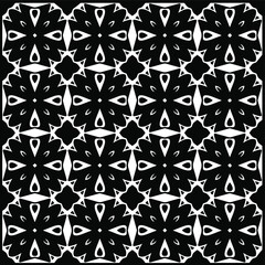 Vector geometric pattern. Repeating elements stylish background abstract ornament for wallpapers and backgrounds. Black and white colors.