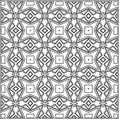 Vector geometric pattern. Repeating elements stylish background abstract ornament for wallpapers and backgrounds. Black and white colors.