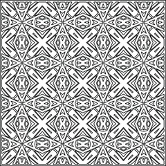 Vector geometric pattern. Repeating elements stylish background abstract ornament for wallpapers and backgrounds. Black and white colors.