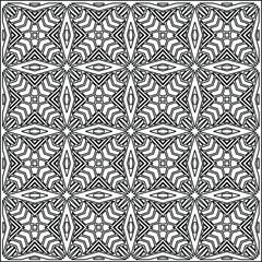Vector geometric pattern. Repeating elements stylish background abstract ornament for wallpapers and backgrounds. Black and white colors.