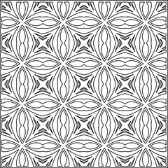 Vector geometric pattern. Repeating elements stylish background abstract ornament for wallpapers and backgrounds. Black and white colors.