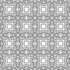Vector geometric pattern. Repeating elements stylish background abstract ornament for wallpapers and backgrounds. Black and white colors.