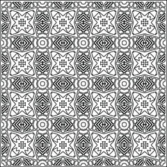 Vector geometric pattern. Repeating elements stylish background abstract ornament for wallpapers and backgrounds. Black and white colors.