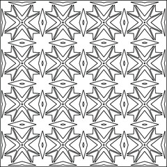 Vector geometric pattern. Repeating elements stylish background abstract ornament for wallpapers and backgrounds. Black and white colors.