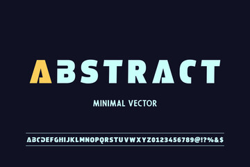 minimal font, typeface design, white and black style ,grunge vector background