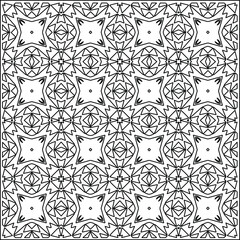 Vector geometric pattern. Repeating elements stylish background abstract ornament for wallpapers and backgrounds. Black and white colors.